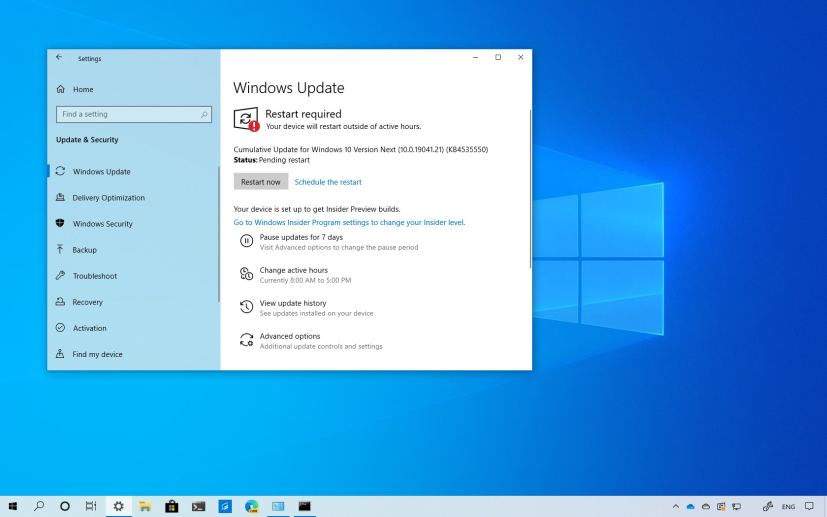 Windows 10 build 19041.21 download