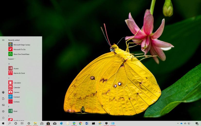 Butterfly theme for Windows 10