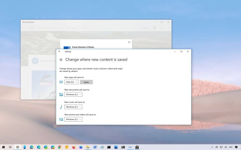 Change app install location on Windows 10