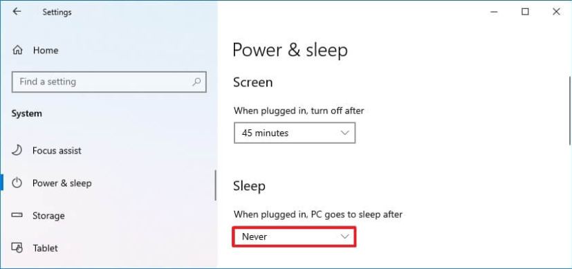 Change sleep timing