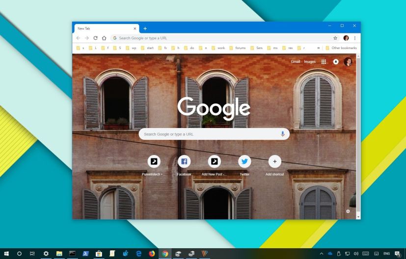 Set Chrome new tab background image