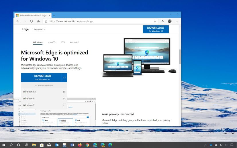 Microsoft Edge Chromium for Windows 7, 8, 8.1