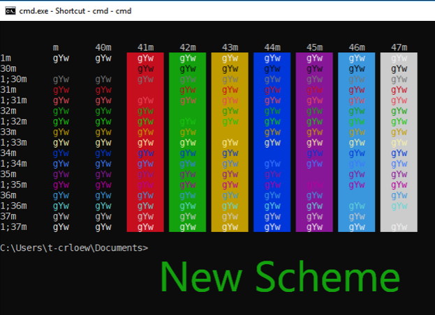 Command Prompt new color scheme