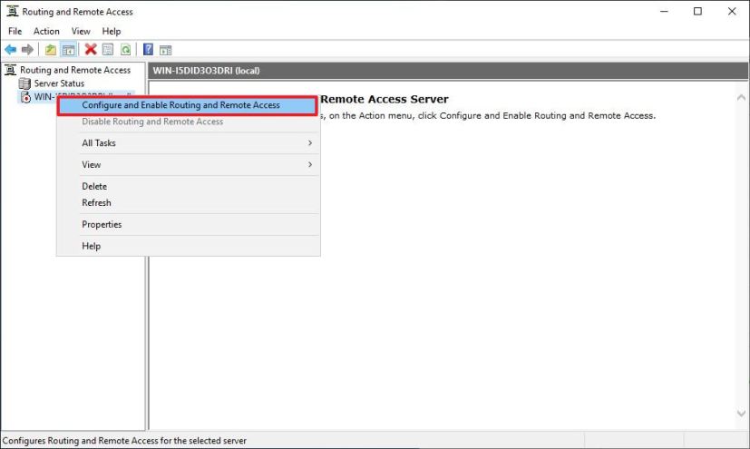 Configure and Enable Routing and Remote Access