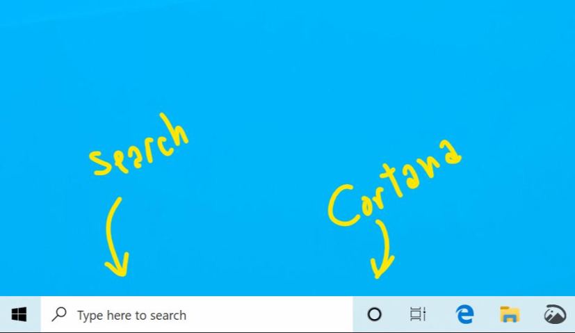 Cortana and Search two different features on Windows 10 version 1903