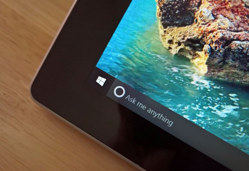Cortana in the Windows 10 taskbar