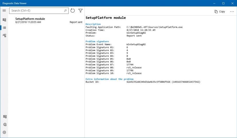 Diagnostic Data Viewer app for Windows 10 Redstone 5 Update