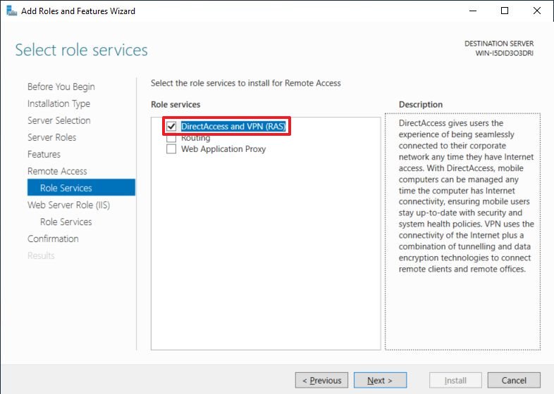 DirectAcess and VPN RAS option