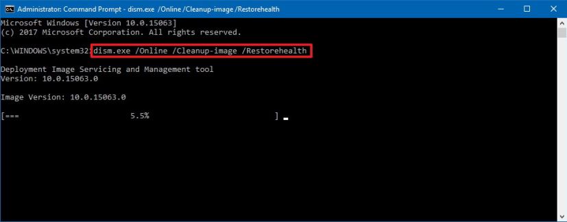 DISM restorehealth command