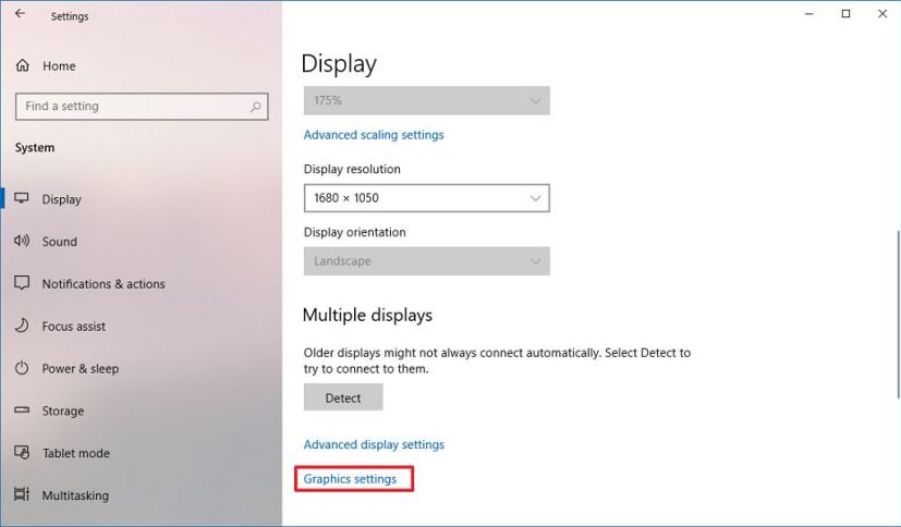 Display settings