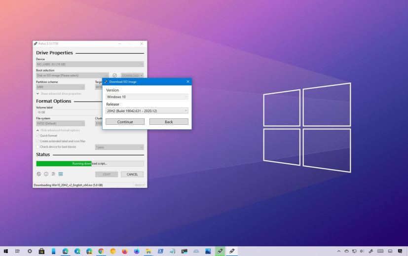 Windows 10 20H2 ISO download