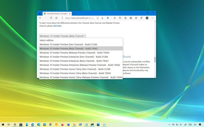 Windows 10 21H1 preview ISO download