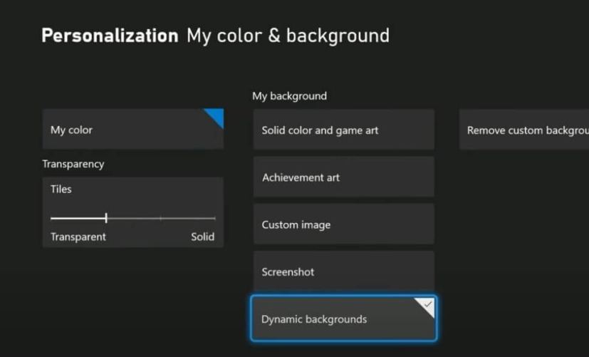 Dynamic backgrounds for Xbox Series X