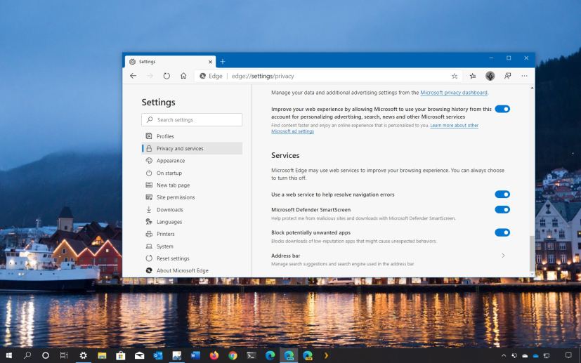 Microsoft Edge Chromium block potentially unwanted apps downloads