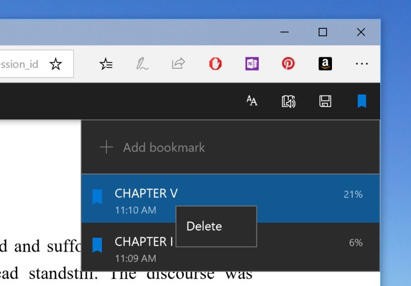 Microsoft Edge new EPUB and PDF options