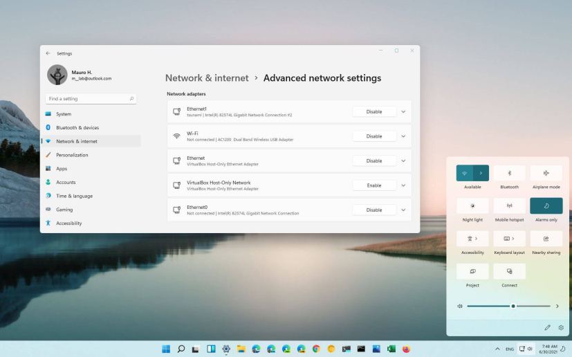 Windows 11 manage network adapters