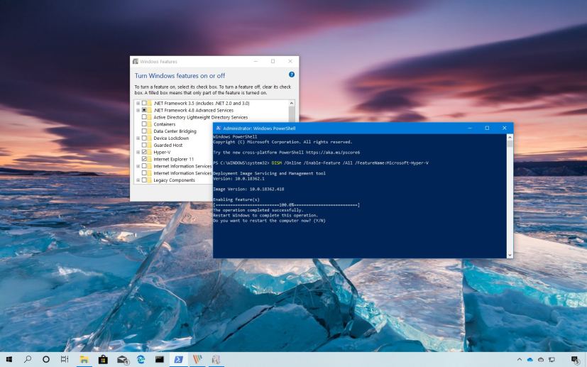 Enable Microsoft Hyper-V on Windows 10