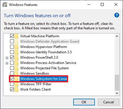 Enable WSL 1 on Windows 10