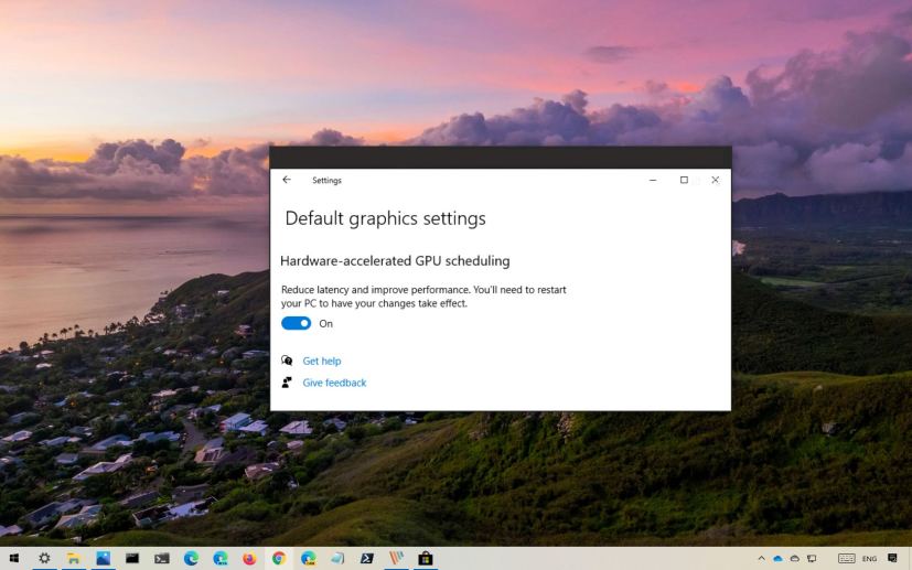 hardware-accelerated GPU scheduling on Windows 10