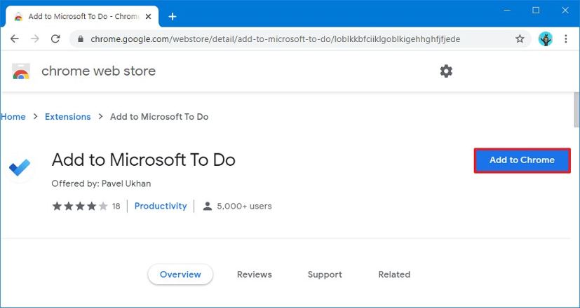 Install Add to Microsoft To Do extension