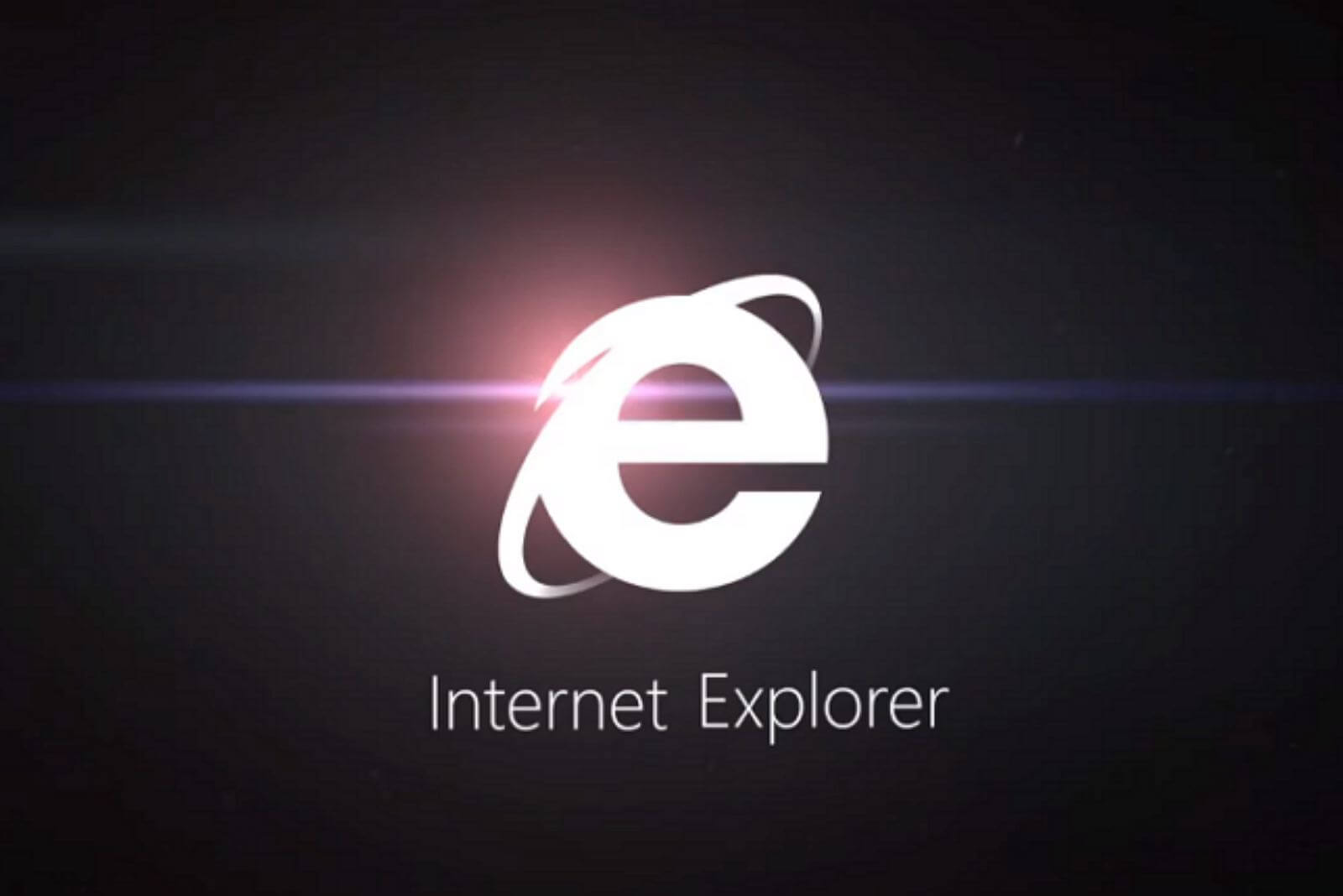 Internet Explorer logo dark background