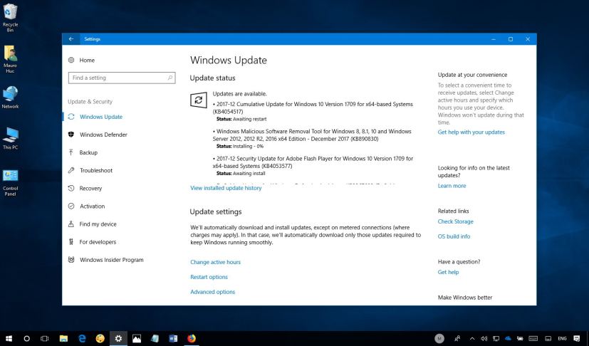Windows 10 Update KB4054517