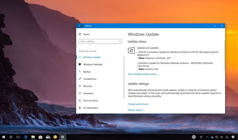 KB4103727 update for Windows 10