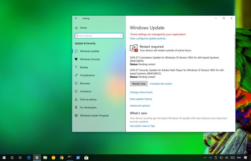 Windows 10 update KB4338819