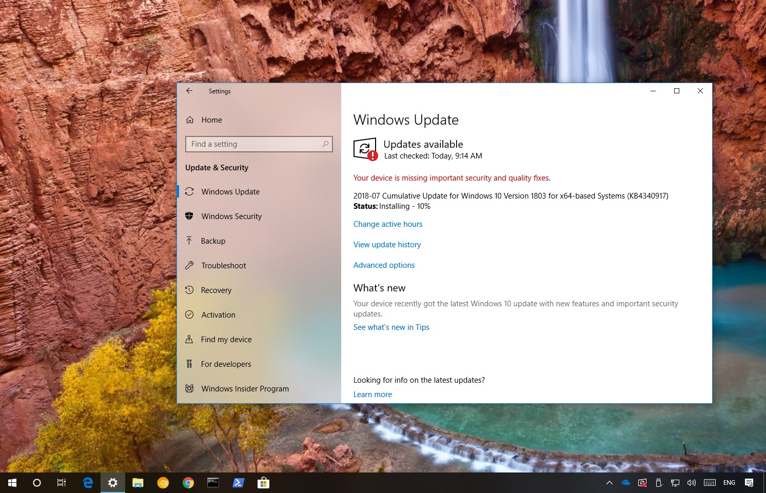 Windows 10 update KB4340917