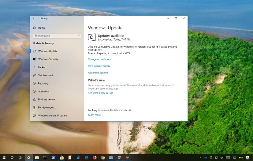 Windows 10 Update KB4346783