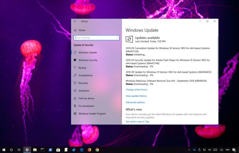 Windows 10 update KB4457128