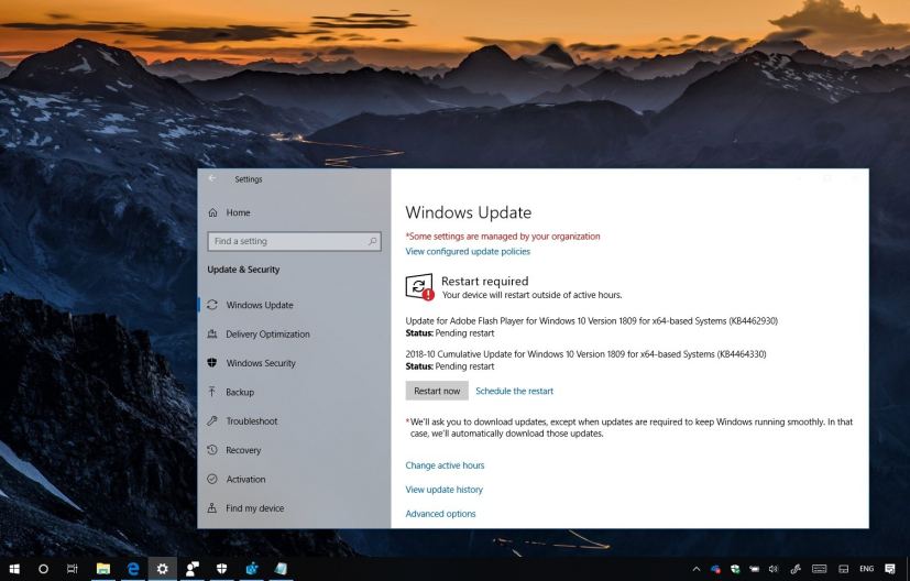 KB4464330 update for Windows 10 version 1809