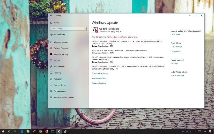 KB4494441 update for Windows 10