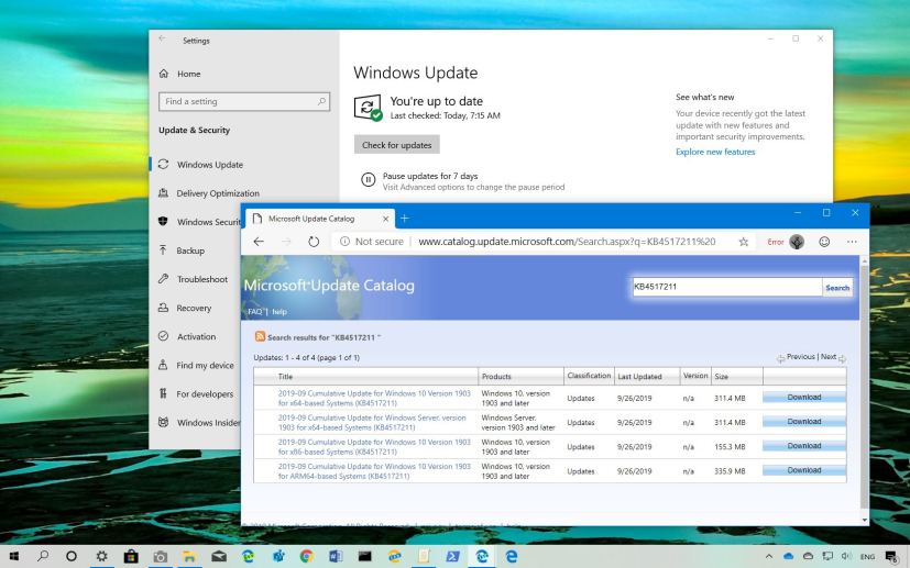 KB4517211 for Windows 10 download