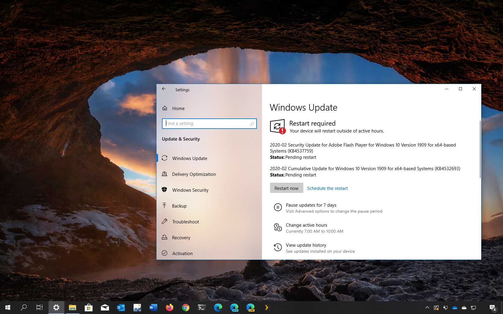 Windows 10 update KB4532693 download