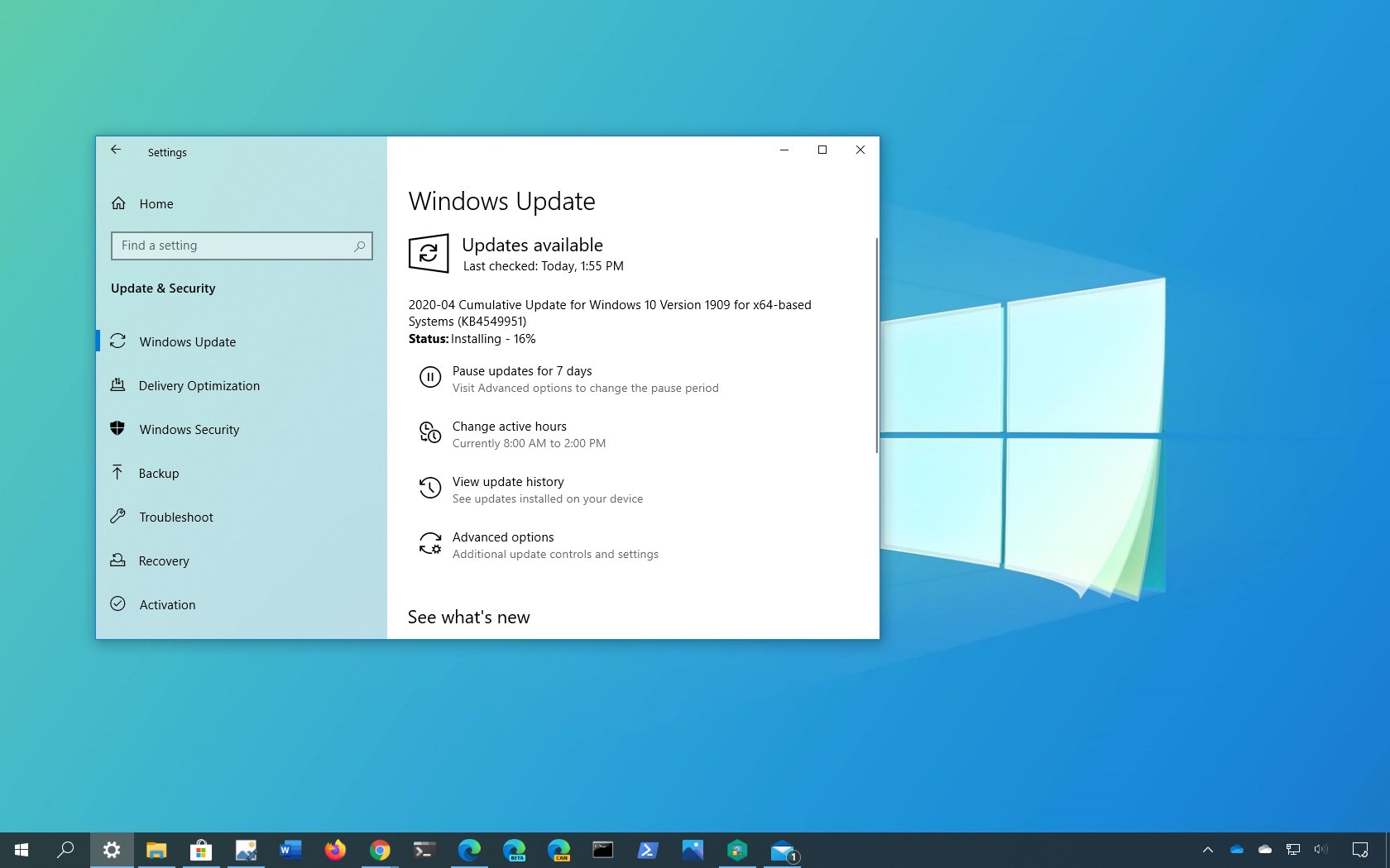 Windows 10 update KB4549951