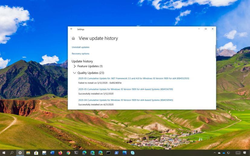 Windows 10 update KB4556799 download