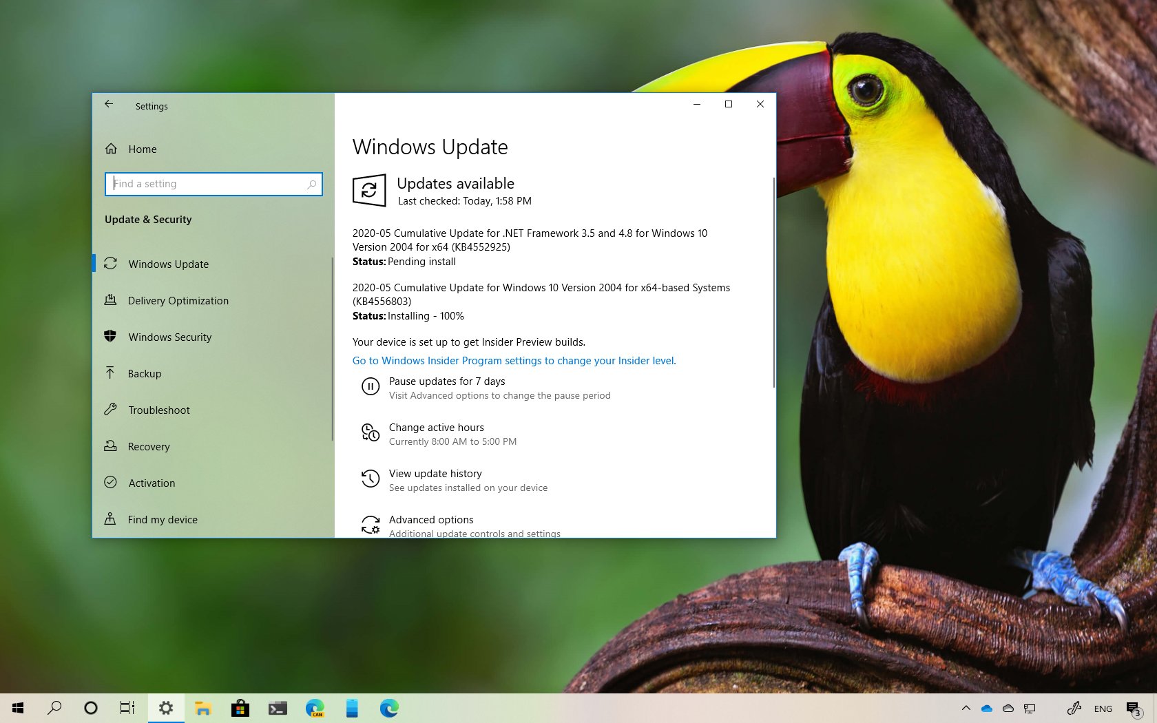 Windows 10 update KB4556803 download
