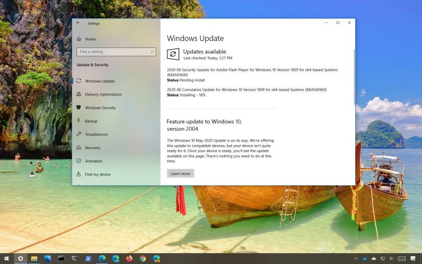 Windows 10 update KB4560960 download