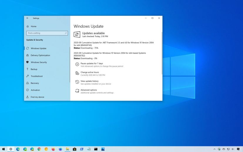 Windows 10 update KB4566782 download