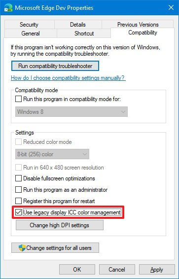 Use legacy display ICC color management