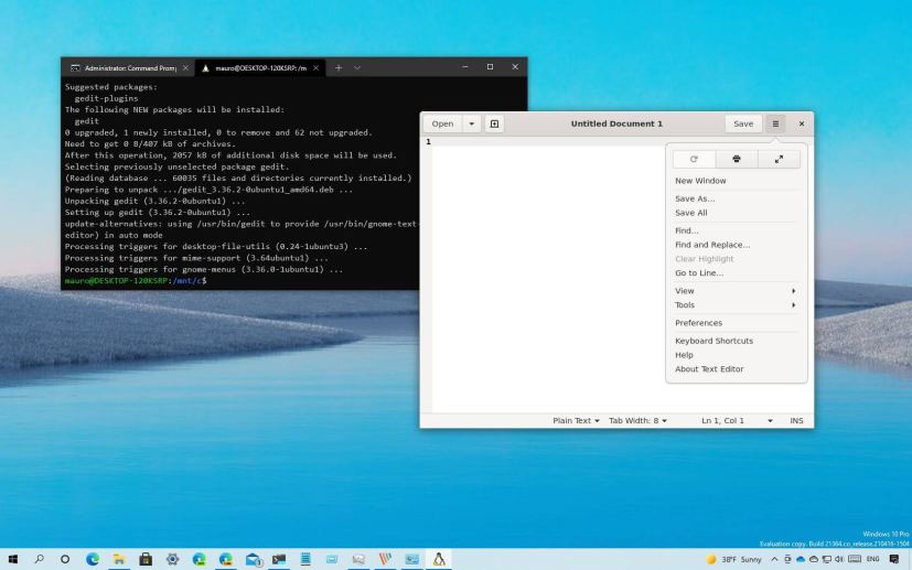 LInux GUI app on Windows 10