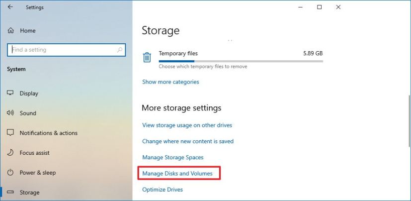 Manage Disks and Volumes