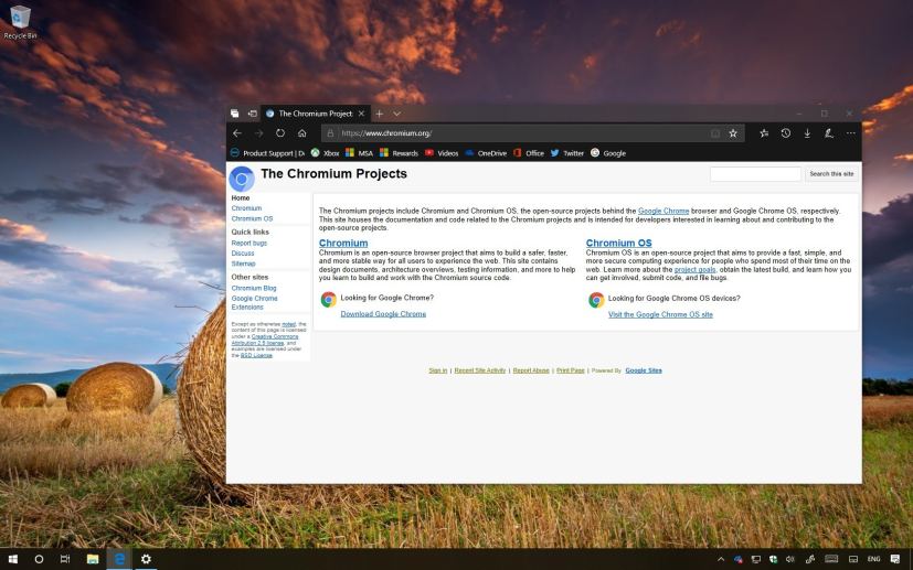 Microsoft Edge with Chromium