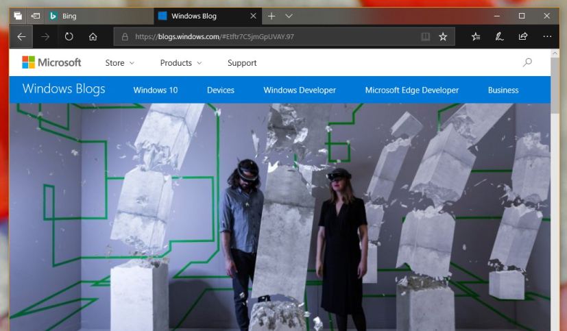 Microsoft Edge with new Dark theme