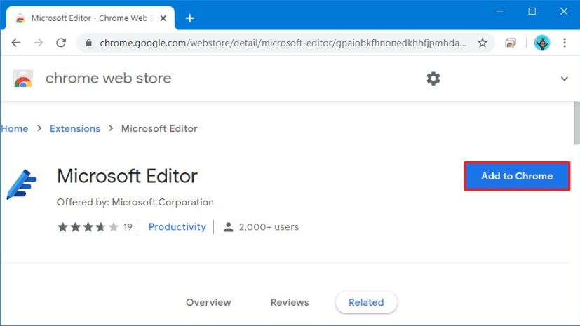 Microsoft Editor for Chrome extension