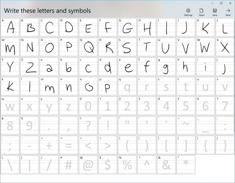 Microsoft Font Maker app