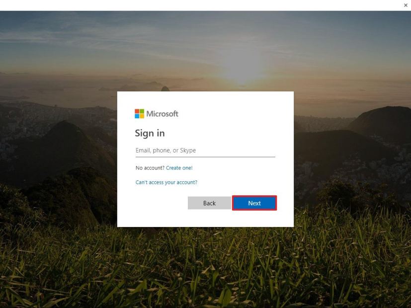 Microsoft account sign in