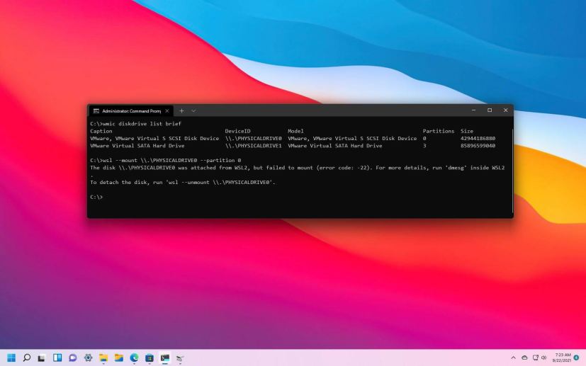 Windows 11 WSL mount Linux file system
