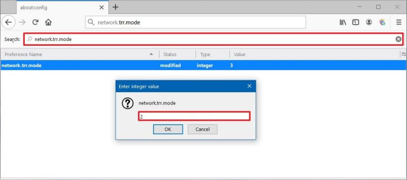 network.trr.mode on Firefox